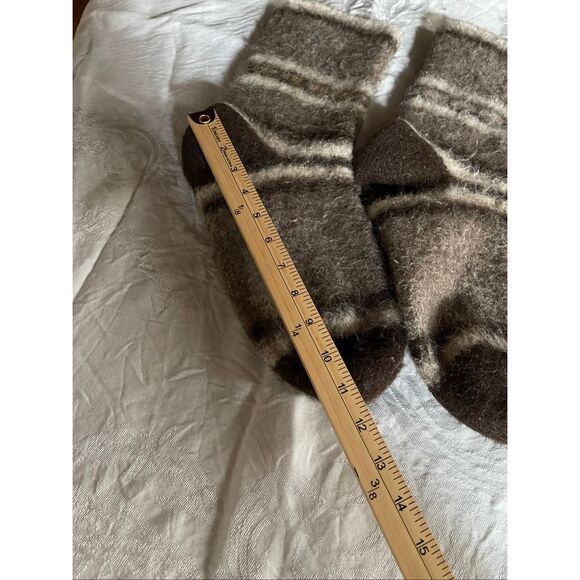 Vintage Icelandic wool thick mukluk liners boot liners ski lodge slippers. No si - Picture 3 of 8